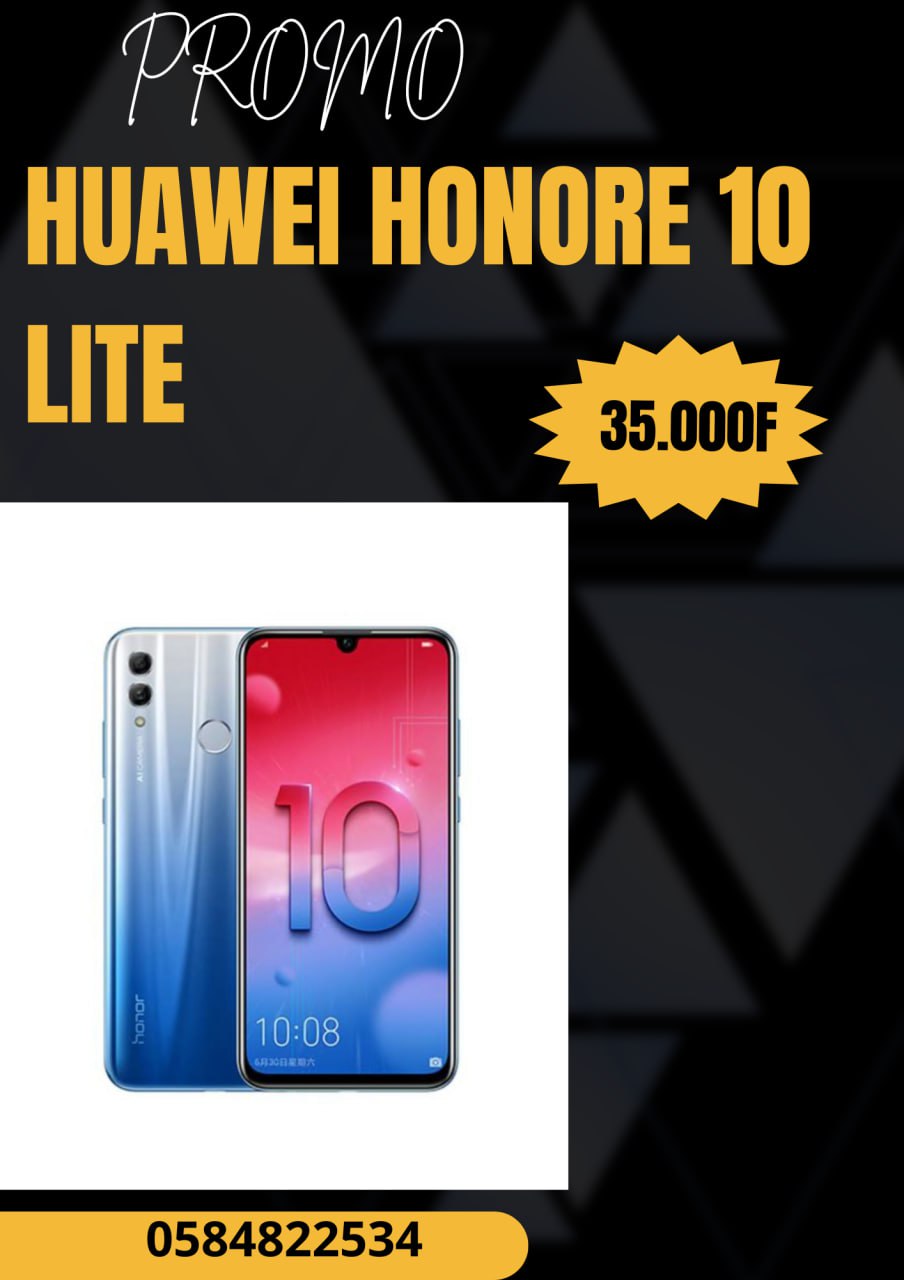 HUAWEI HONORE 10 LITE : casi neuf en très bon état (offert avec chargeur et écouteur)