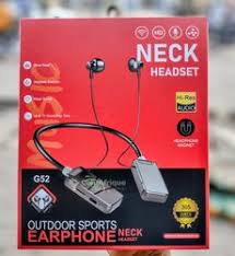 Écouteurs tour de cou sans fil g52 (outdoor sports neck headset) — neuf