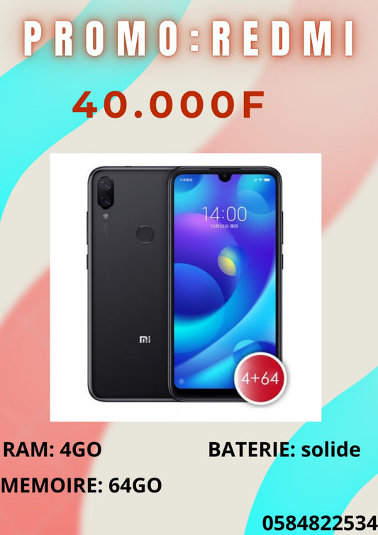 RED MI PLAY : casi neuf en très bon état (offert avec chargeur et écouteur)