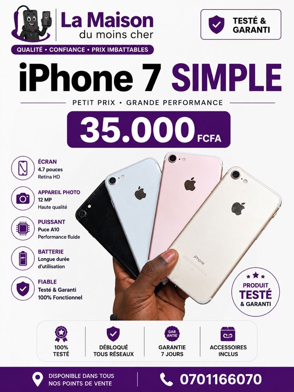 iPhone 7 — Simple, élégant et efficace